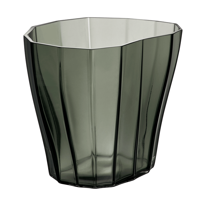 Vaso Reed 17,5 cm, Verde musgo Orrefors