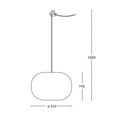 Candeeiro suspenso Pebble arredondado - vermelho oxidado-vidro - Örsjö Belysning