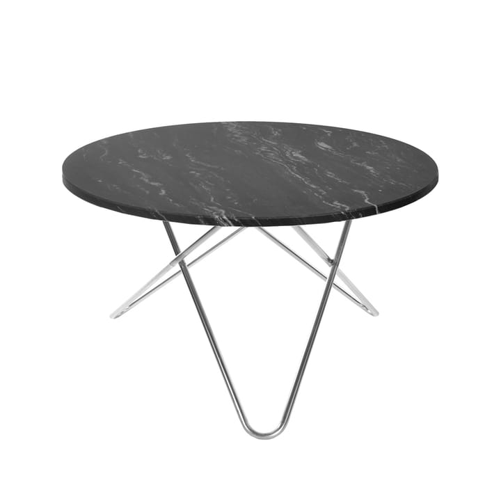 Big O Table mesa de jantar - Mármore marquina. Suporte em aço inoxidável - OX Denmarq