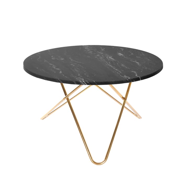 Big O Table mesa de jantar - Mármore marquina. Suporte em latão - OX Denmarq