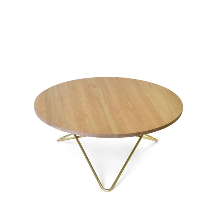 Mesa de centro O Table, Carvalho laqueado mate. Suporte em latão OX Denmarq