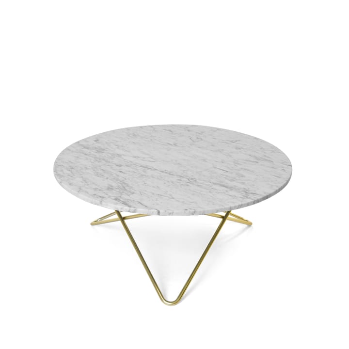 Mesa de centro O Table, Mármore branca, Latão OX Denmarq