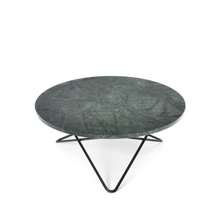 Mesa de centro O Table - Mármore verde. Suporte laqueado preto - OX Denmarq