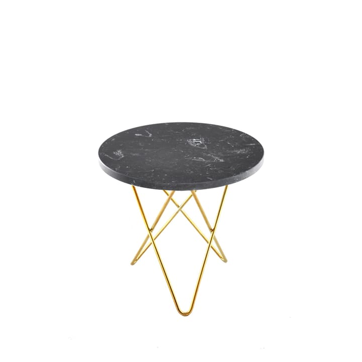 Mini O Table mesa de centro, Mármore marquina. Suporte em latão OX Denmarq