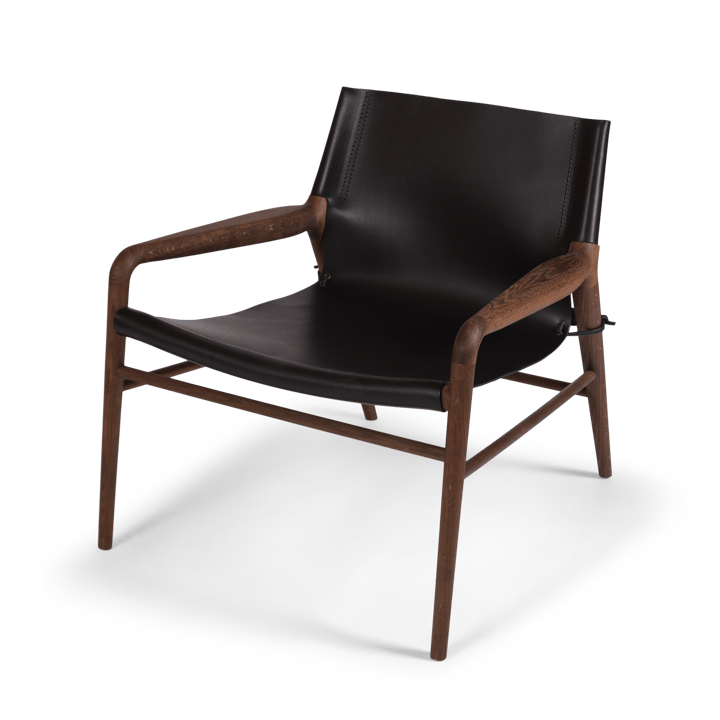 Poltrona Rama Chair com estrutura em carvalho fumado, Preto OX Denmarq