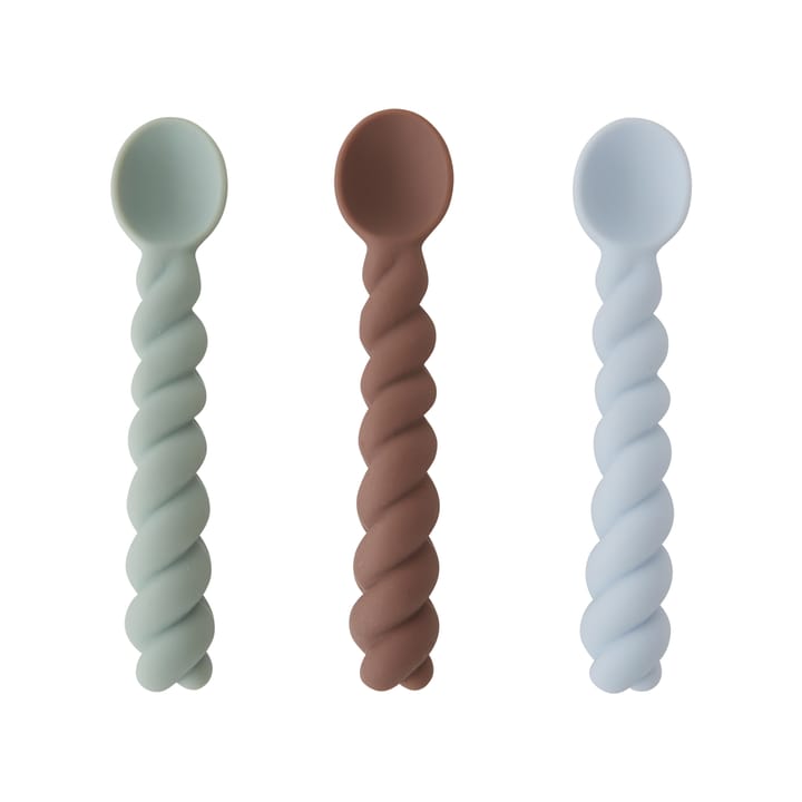 Colher Mellow, 3 un. - Dusty Blue-taupe-pale mint - OYOY