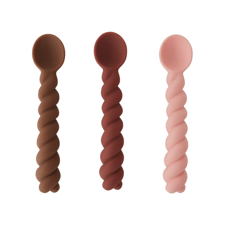 Colher Mellow, 3 un. - Nutmeg-rose-chocolate - OYOY