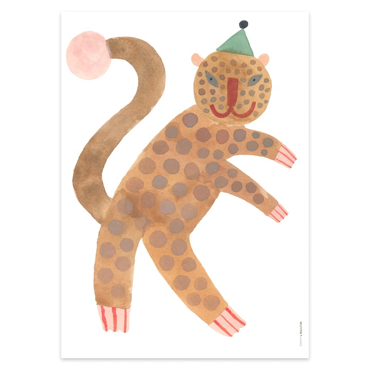 Póster Standing Leopard Elvis 50x70 cm - multi - OYOY