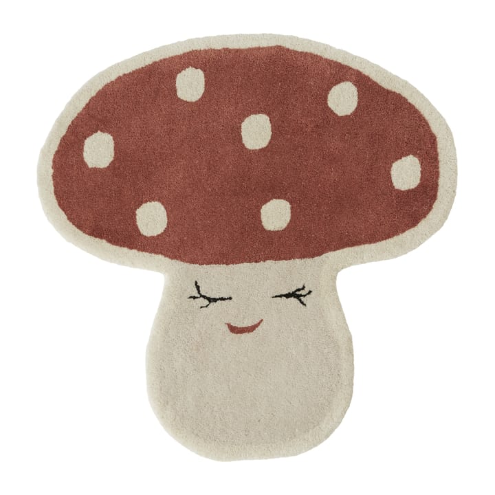 Tapete Malle mushroom  75x77 cm - Vermelho - OYOY