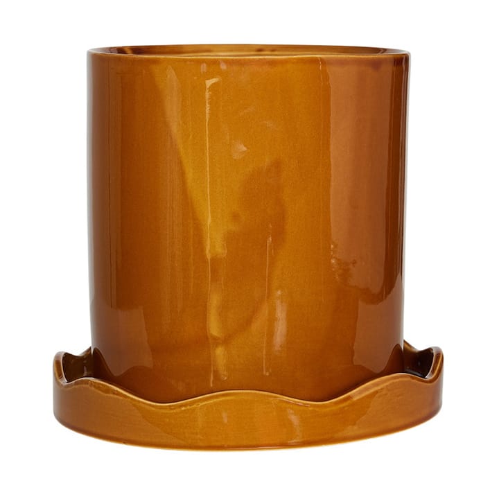 Vaso com prato Nami Ø21,5 cm medium - Amber - OYOY