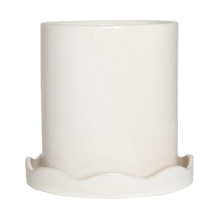 Vaso Nami com prato Ø16,5 small - White - OYOY