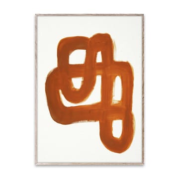Póster Orange Brush  - 50x70 cm - Paper Collective