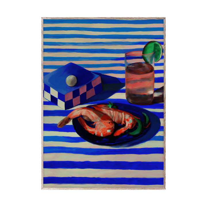 Poster Shrimp & Stripes - 50x70 cm - Paper Collective