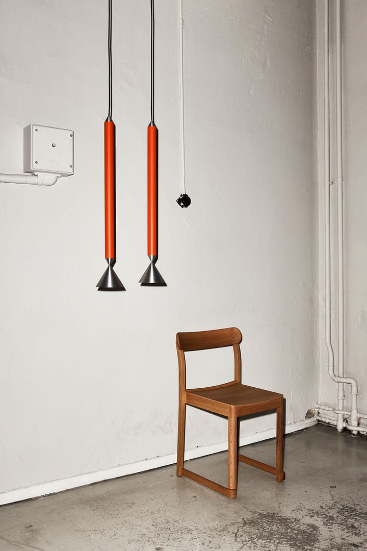 Candeeiro de teto Apollo 59 - Red orange-aluminium - Pholc