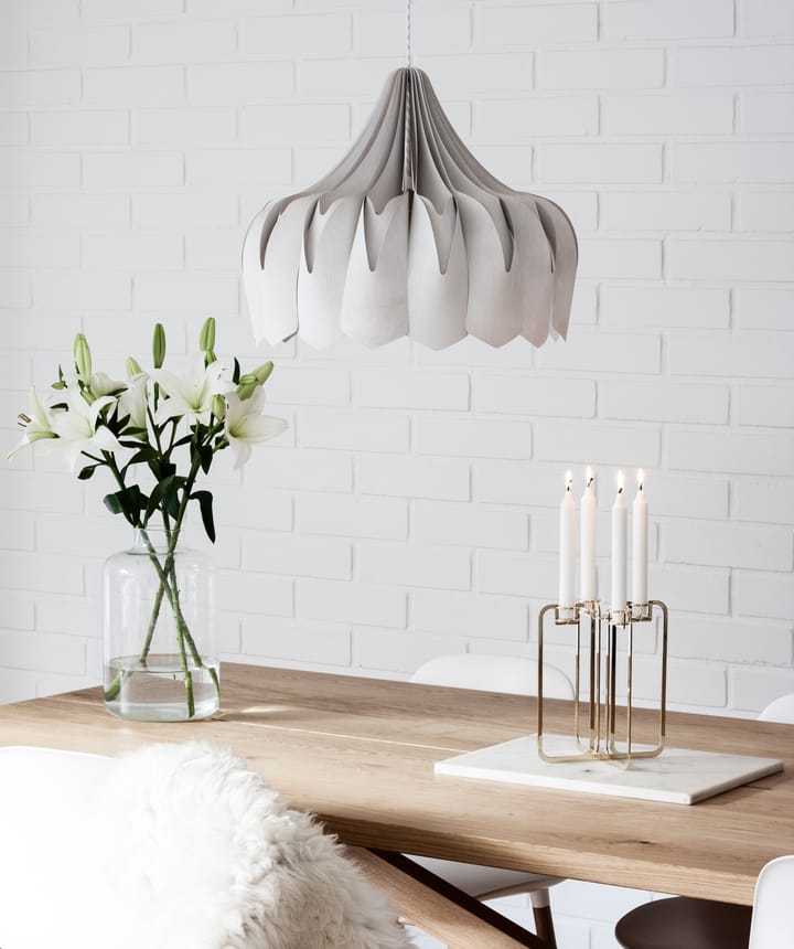 Candeeiro suspenso Pioni L Ø52 cm, Branco Pilke