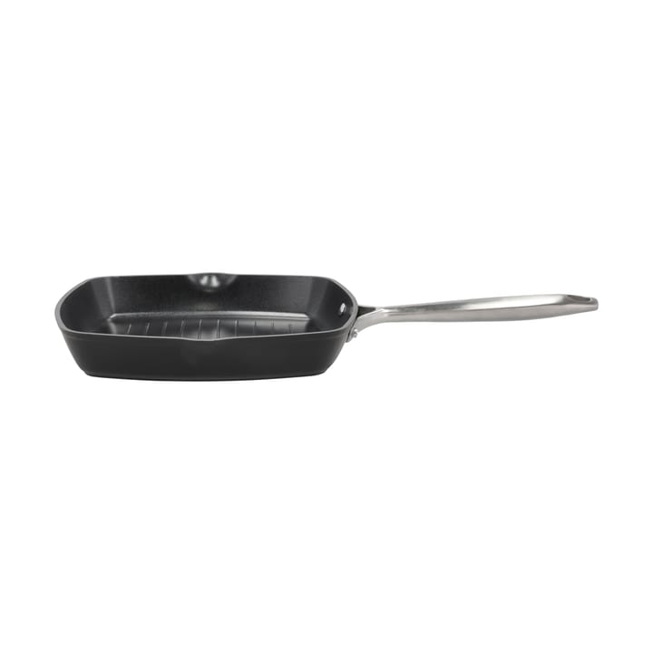 Frigideira de grelhar Travo cerâmica non-stick 24x24 cm, Preto-alumínio Pillivuyt