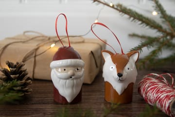 Pingente da árvore de Natal Fox - Branco-castanho  - Pluto Design