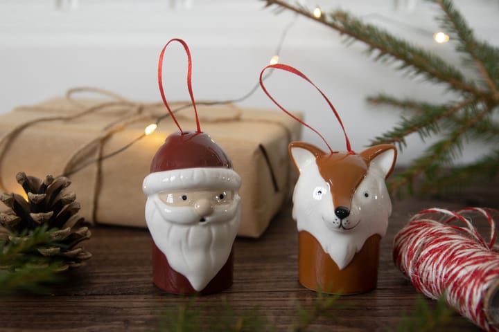 Pingente da árvore de Natal Fox, Branco-castanho  Pluto Design