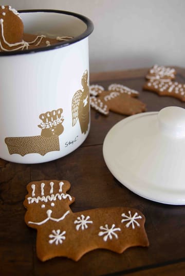 Pote Stig L Gingerbread - Branco-ouro - Pluto Design