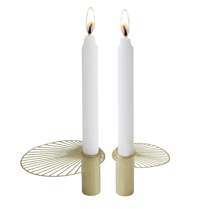 Velas pequenas Sun, 2 un. - Dourado - Pluto Design