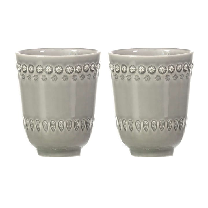 Caneca Daisy 35 cl 2 un. - soft grey (cinza) - PotteryJo