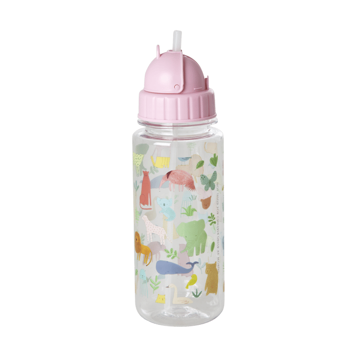 Garrafa de água Rice infantil 45 cl - Sweet Jungle Print-Soft Pink - RICE