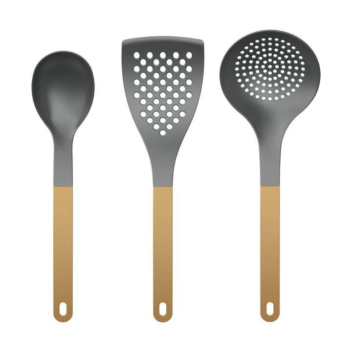 Conj. Utensílios de cozinha Optima 1 3 peças, Nylon preto Rosti