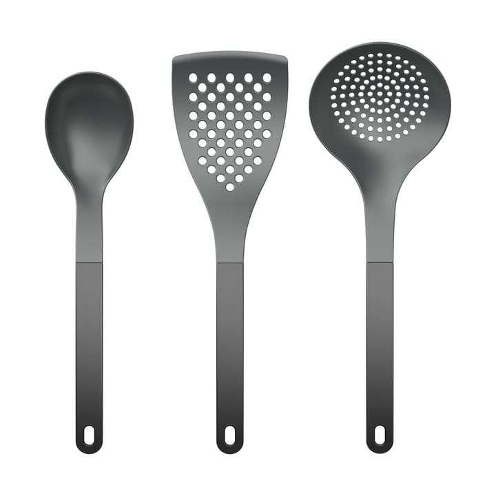 Conj. Utensílios de cozinha Optima 2 3 peças - Nylon preto - Rosti