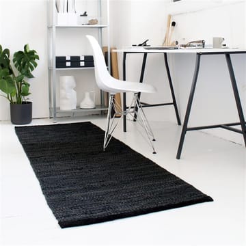 Tapete Leather 60x90 cm - black (preto) - Rug Solid