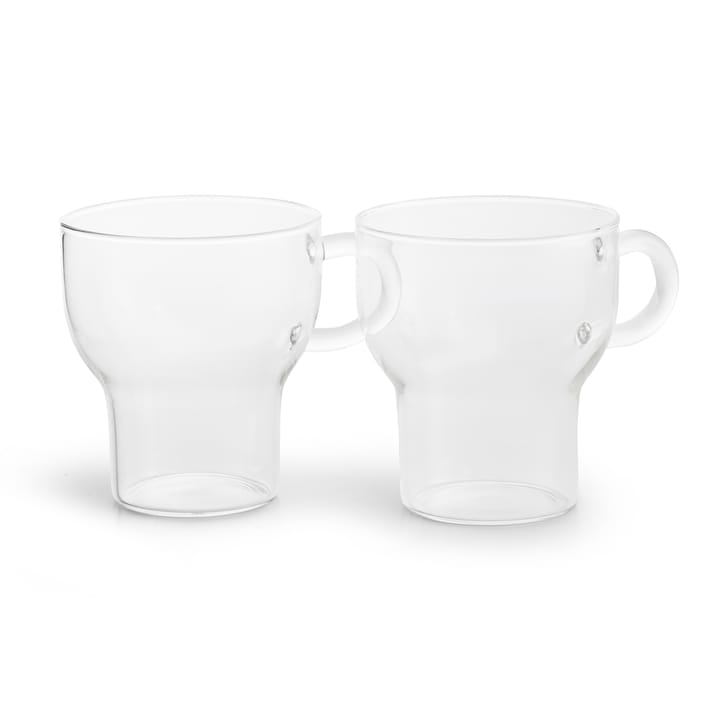 Caneca de vidro Sagaform 25 cl, 2 un. - transparente - Sagaform