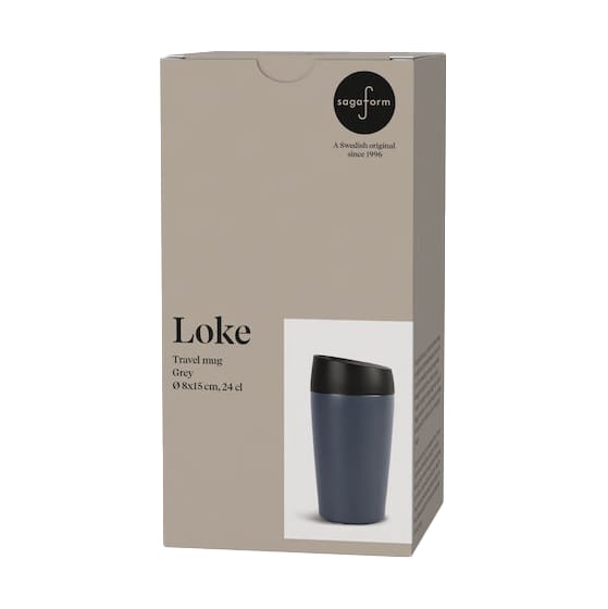 Caneca para carro Loke 24 cl - Cinza - Sagaform