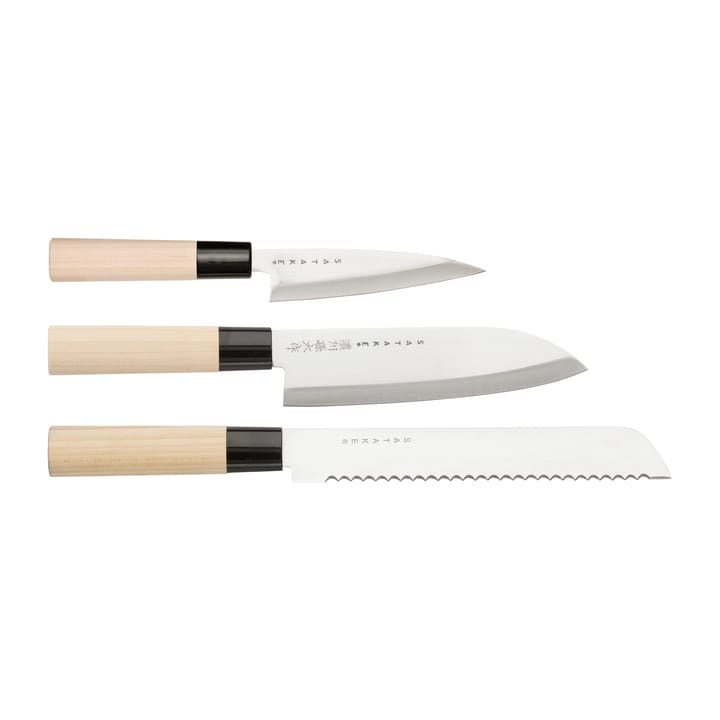 Satake Houcho conjunto de facas 3 peças - Aço de alto carbono - Satake