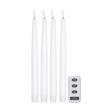 Vela LED Bright 28,5 cm 4 un. com comando   - Branco - Scandi Essentials