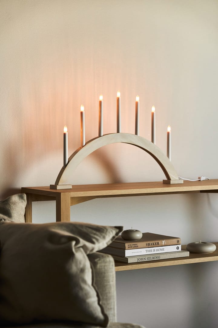 Arco de velas de advento Sky 41 cm, branco esmaltado Scandi Living