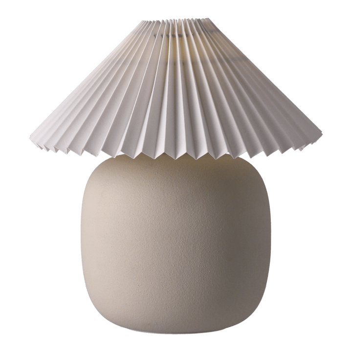 Candeeiro de mesa Boulder 29 cm beige-pleated white - undefined - Scandi Living