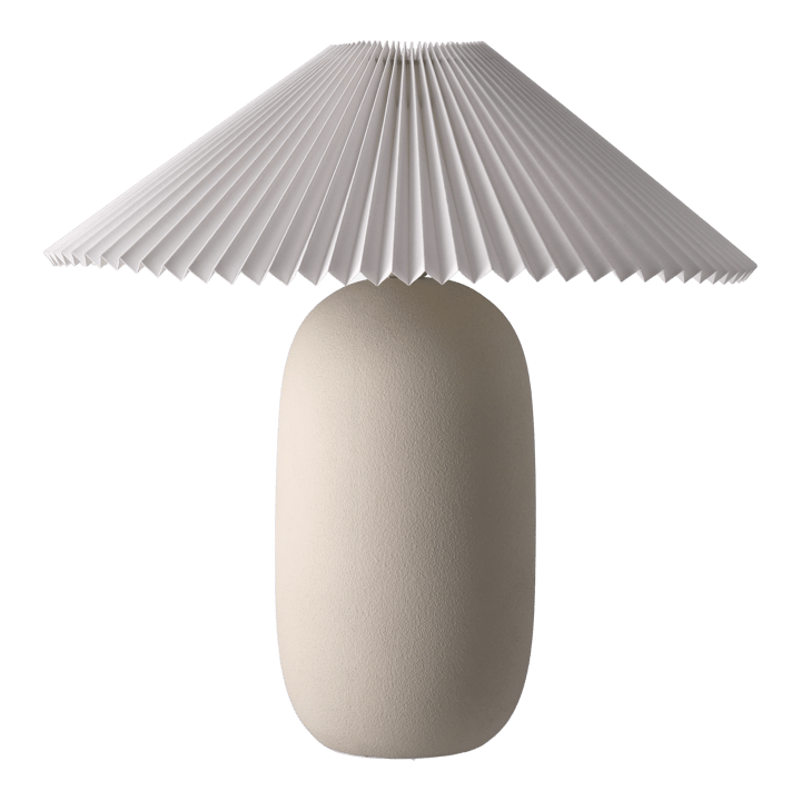 Candeeiro de mesa Boulder 48 cm beige-pleated white - Base de candeeiro - Scandi Living