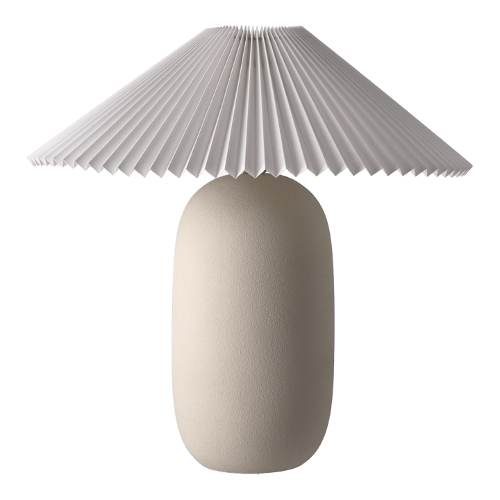 Candeeiro de mesa Boulder 48 cm beige-pleated white - undefined - Scandi Living