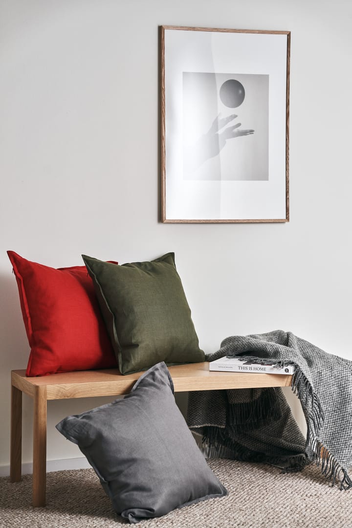 Capa de almofada de linho Calm 50x50 cm - Vermelho - Scandi Living