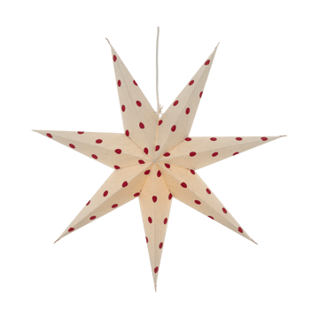 Estrela de Natal branco-manchado de vermelho Bare - 60 cm - Scandi Living