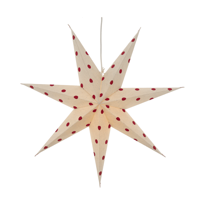 Estrela de Natal branco-manchado de vermelho Bare - 60 cm - Scandi Living