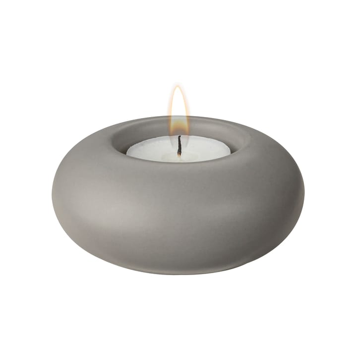 Porta velas Stone Ø9 cm - cinza - Scandi Living