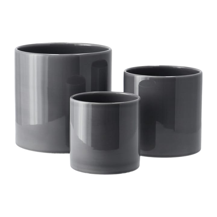 Sleek pote Ø12 cm - Charcoal - Scandi Living