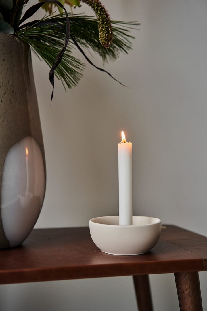 Suporte de velas Valley Ø12 cm, Bege Scandi Living