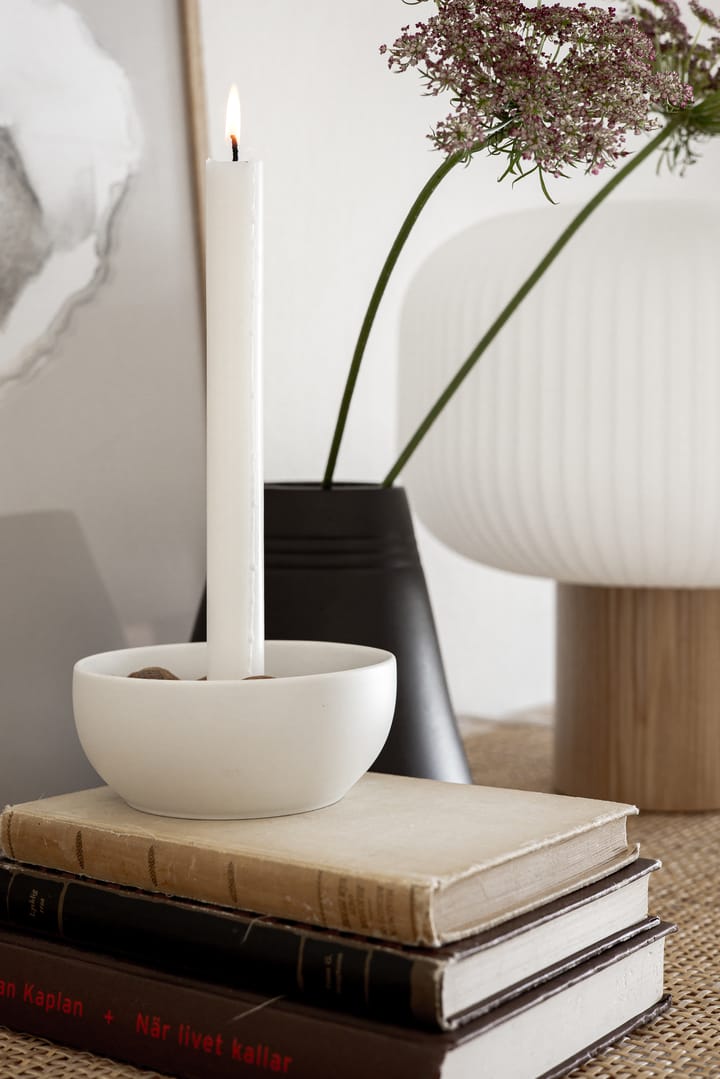 Suporte de velas Valley Ø12 cm - Branco - Scandi Living