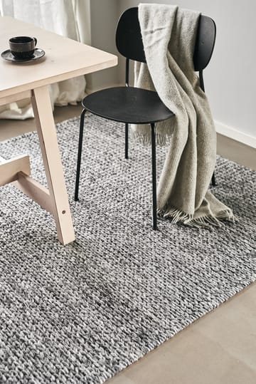 Tapete de lã Braided cinza escuro - 170x240 cm - Scandi Living