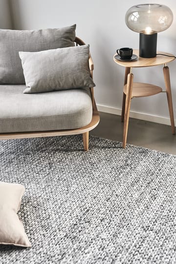 Tapete de lã Braided cinza escuro - 170x240 cm - Scandi Living