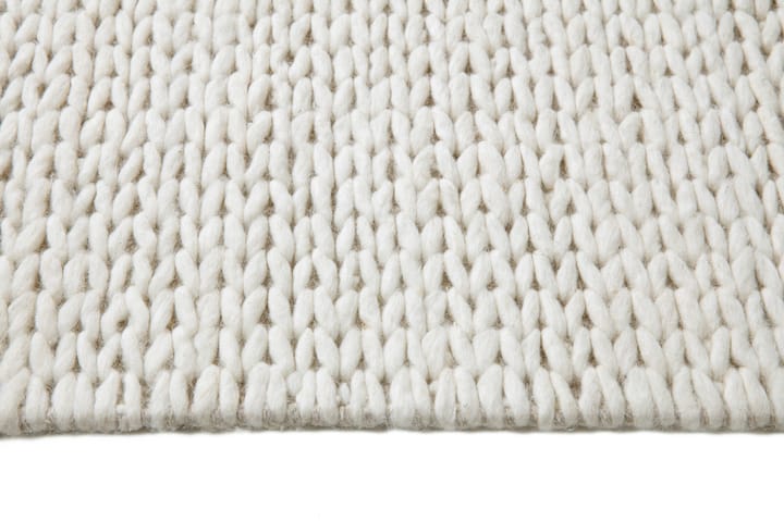 Tapete de lã Braided natural branco - 170x240 cm - Scandi Living