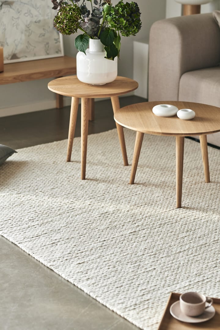 Tapete de lã Braided natural branco - 170x240 cm - Scandi Living