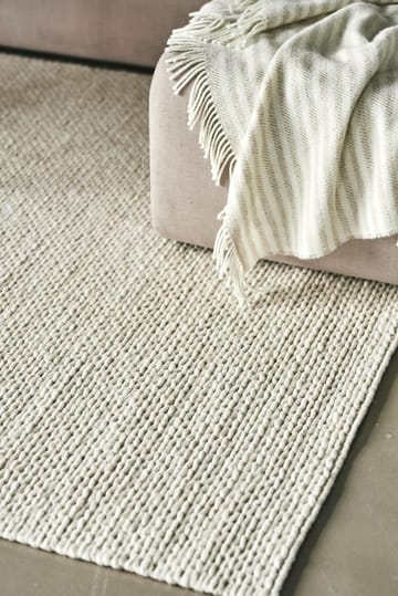 Tapete de lã Braided natural branco - 170x240 cm - Scandi Living