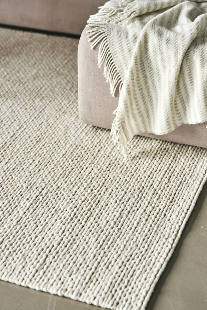 Tapete de lã Braided natural branco - 170x240 cm - Scandi Living